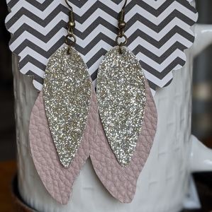 Faux leather earrings
